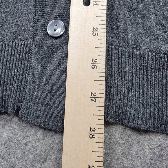 Eddie Bauer Cardigan Sweater Women’s Medium Gray  Cotton Cashmere - Picture 8 of 8